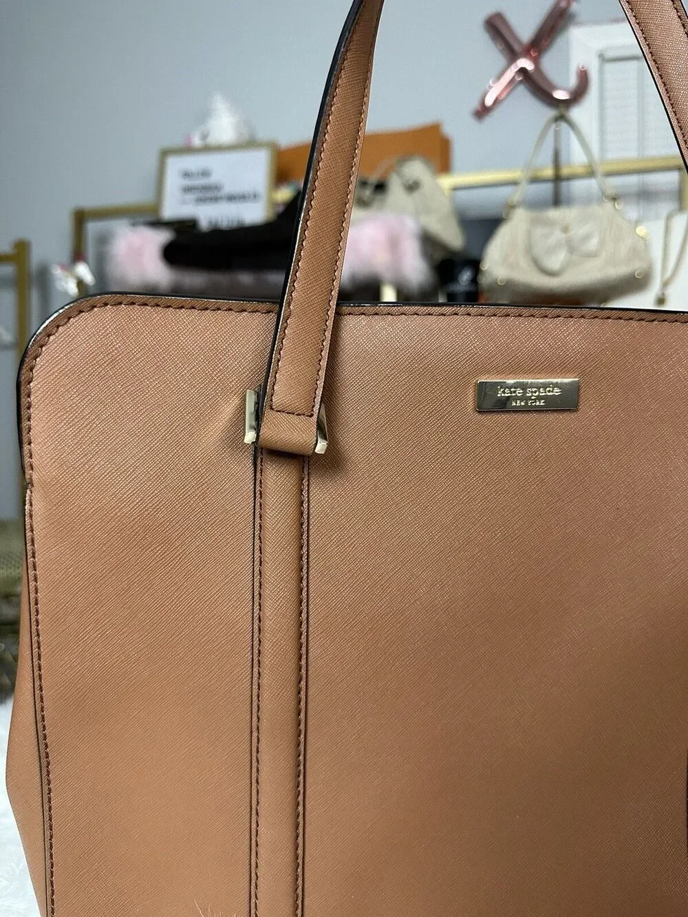 KATE SPADE NEWBURY LANE MILES TOASTED ALMOND Large Tote